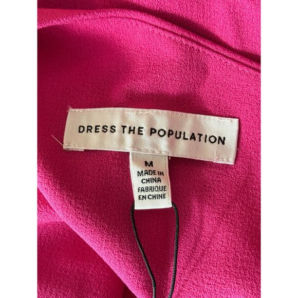 Dress the Population Alexandra one shoulder dress pink Medium M - Picture 5 of 6